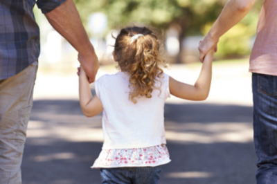 Parents Walking Kid